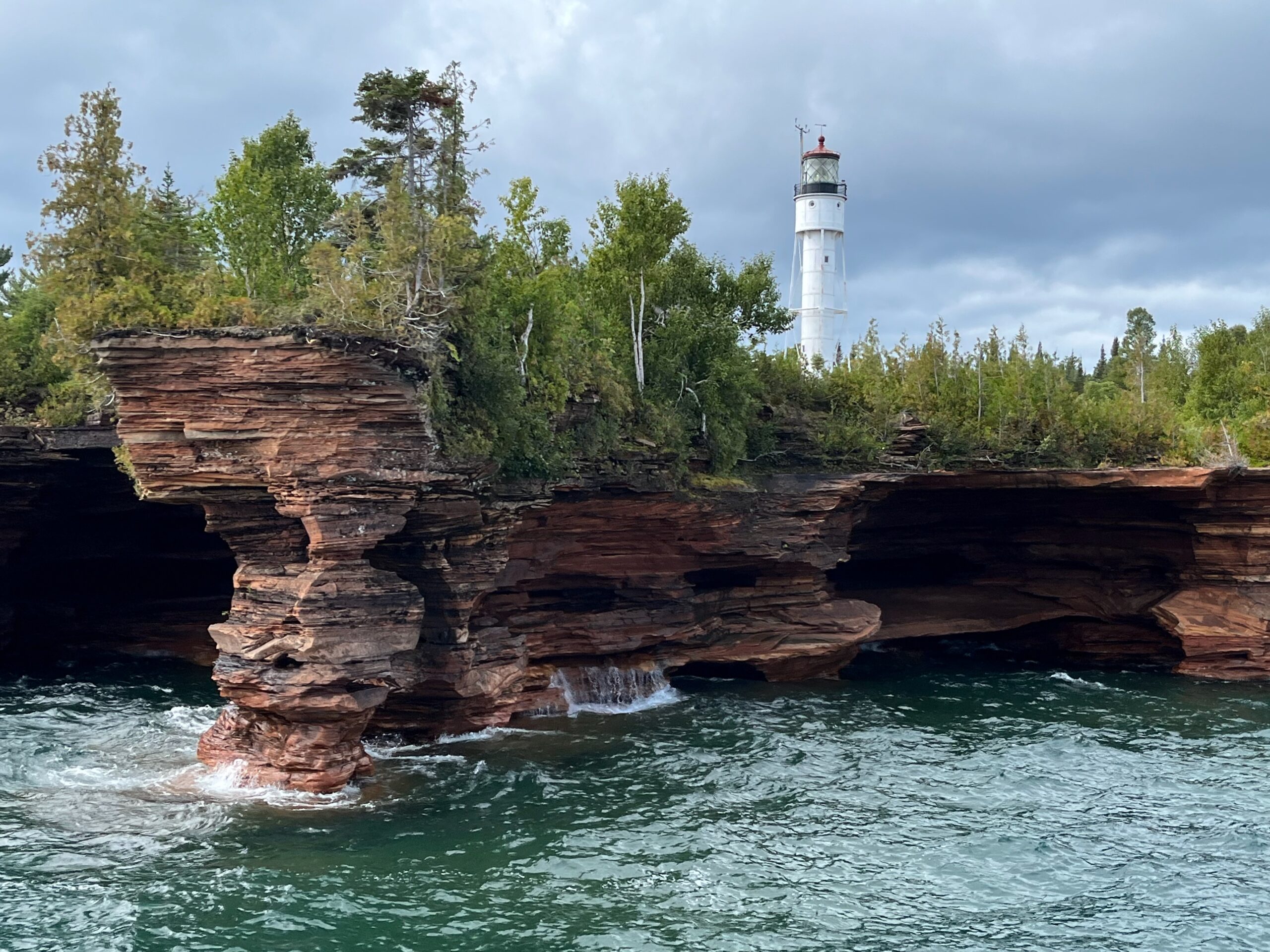 Kayaking sea caves in Bayfield, Wisconsin
