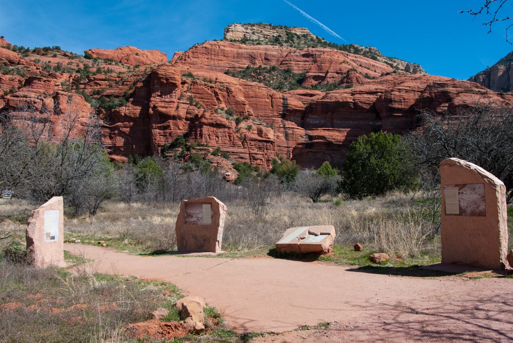 Palatki Heritage Site with beautiful red rocks in the background