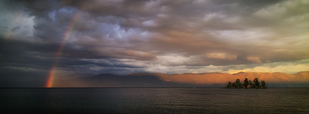 Rainbow over Flathead Lake