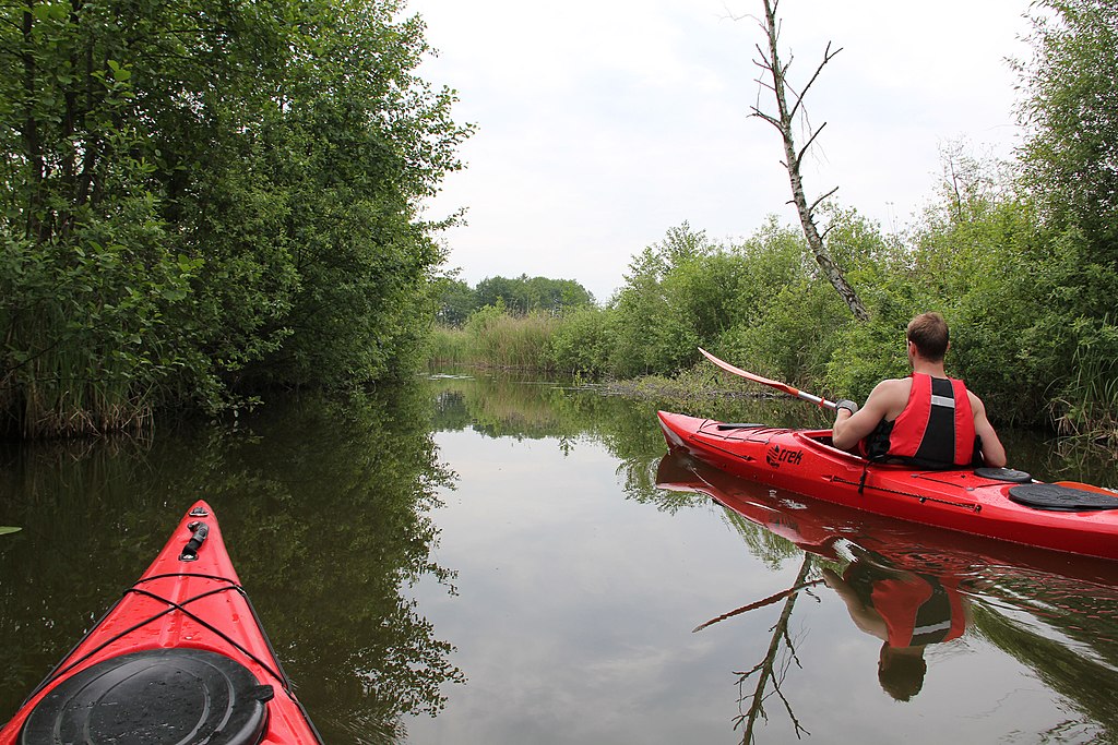 Kayaking near Rochester NY on the river.
