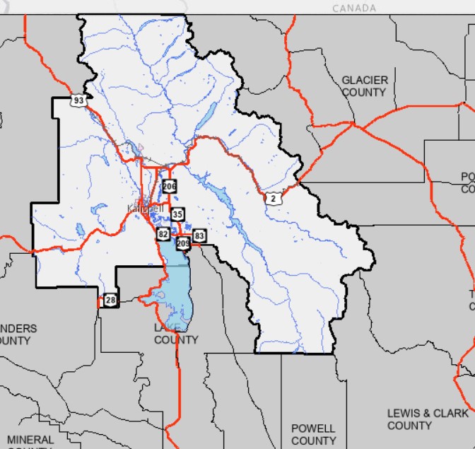 Small high elevation streams filter into rivers, which eventually drain into larger lakes.