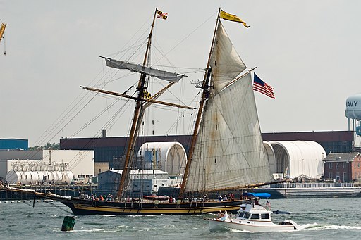 The Pride of Baltimore is an delightful option for Portsmouth Harbor Boat Tours and Cruises in NH