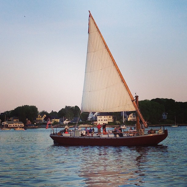 Sailing on a Gundalow is an authentic option for a Portsmouth Harbor Boat Tours and Cruises in NH