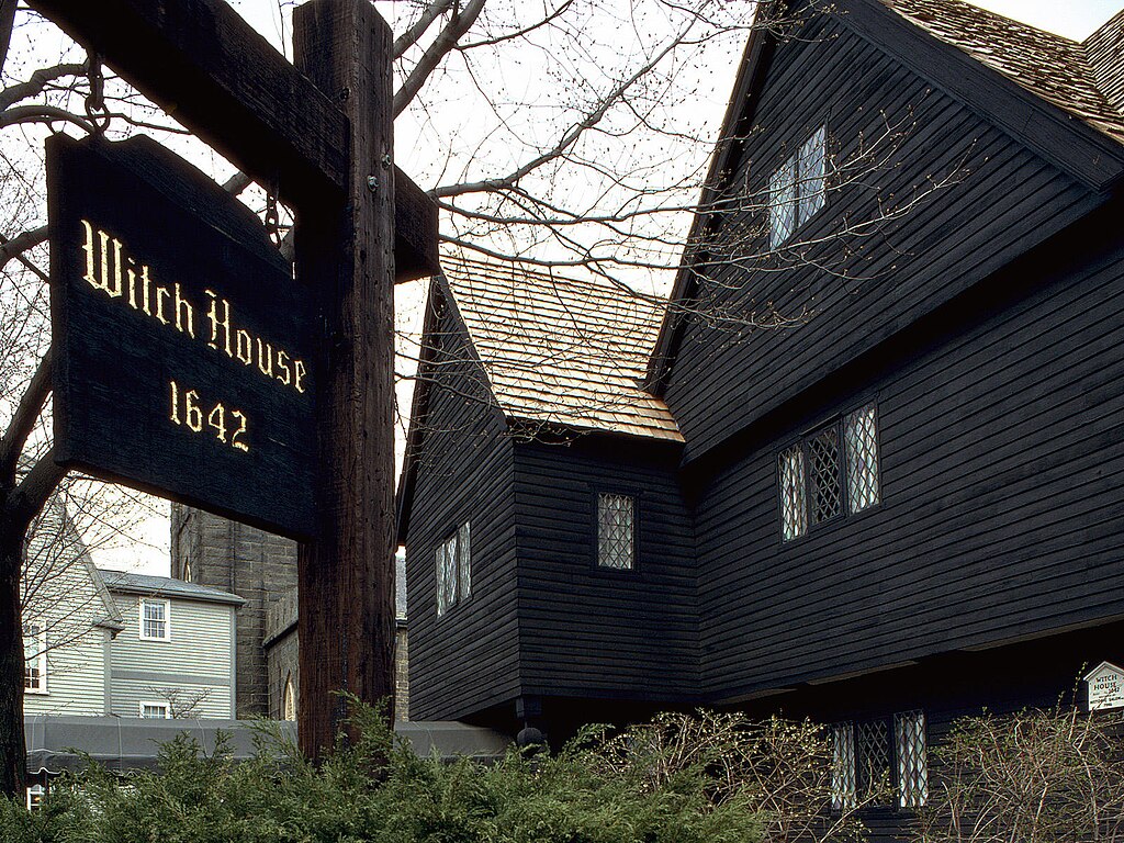 The Salem Witch House in Salem Massachusetts. It is the only house directly connected to the Salem Witch Trial. Located at the intersection of Essex and Summer Street in the McIntire Historic District.